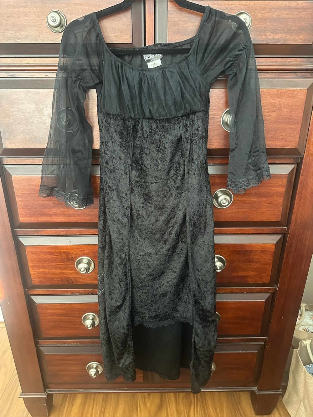 Black Velvet Child Medium Gothic Princess/ Witch Dress